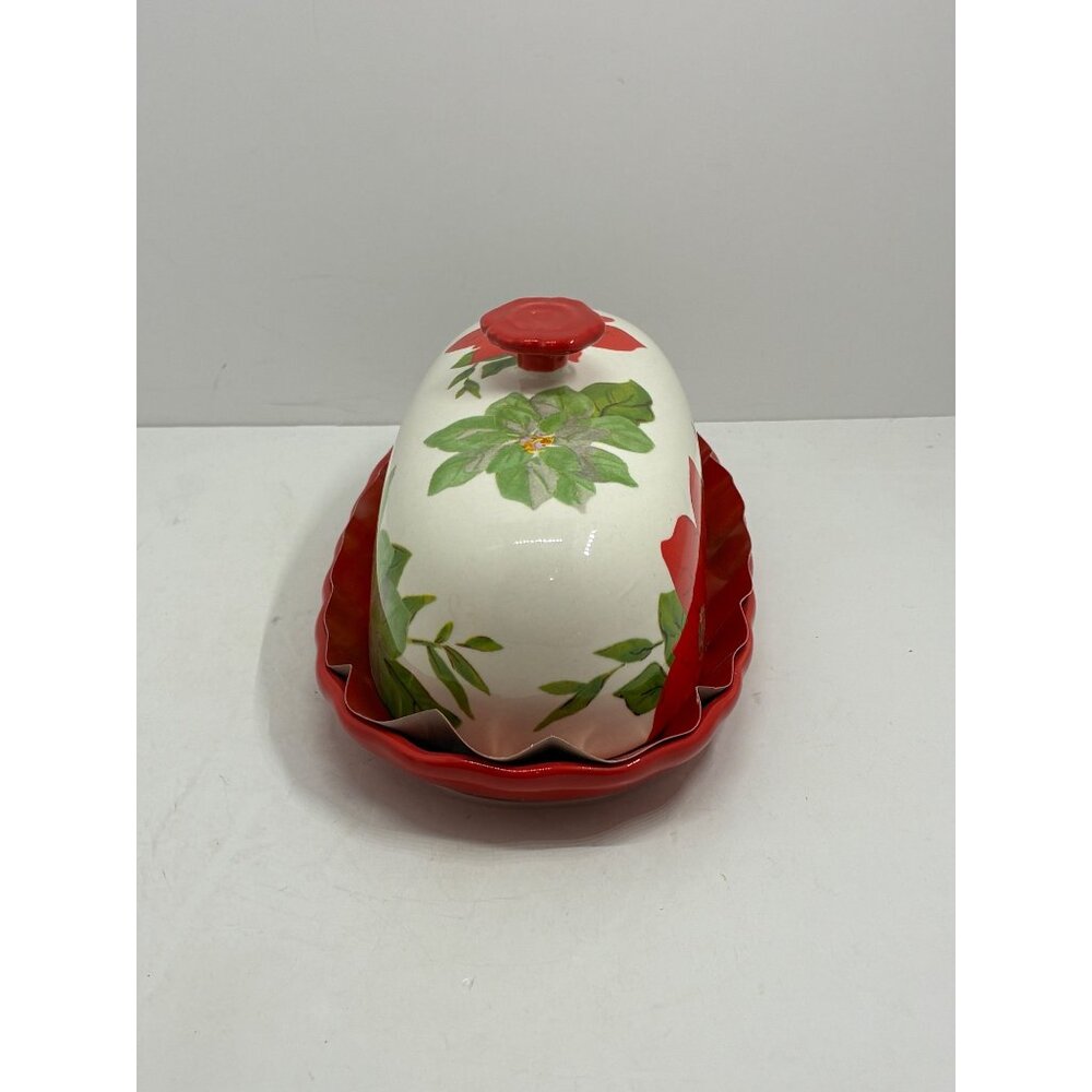 Pioneer Woman Holiday Cheer Butter Dish Stoneware - Picture 2 of 9